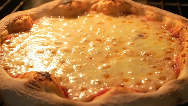 national pizza day delicious cheese baking in hot oven