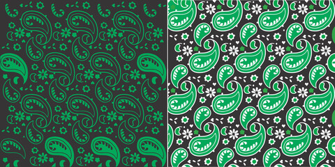 seamless pattern with green leaves