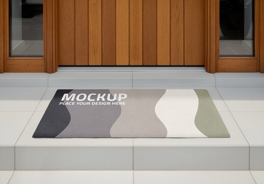 Outdoor Doormat Front Porch Mockup