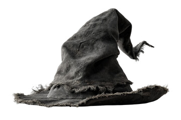 Halloween witch hat isolated on transparent background