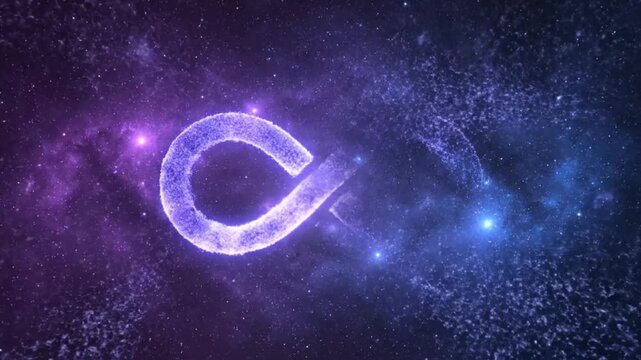 cosmic infinity symbol forming in space
