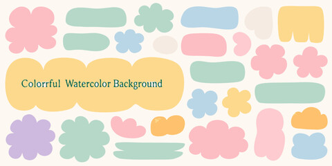 Soft Pastel Abstract Organic Shapes Background With Text Space vector illustration
