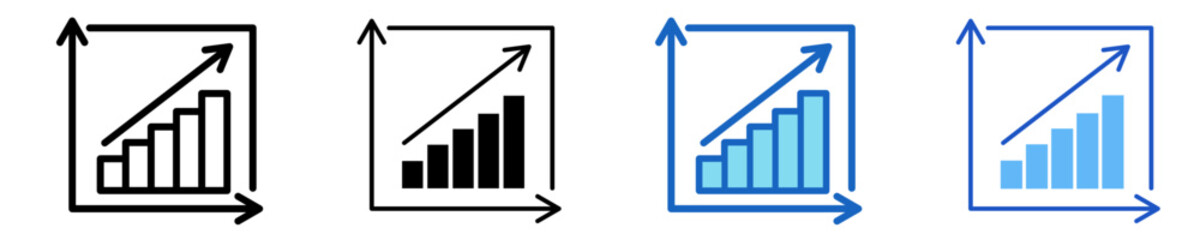 Scalable Growth  Icon Set Multiple Style Collection

