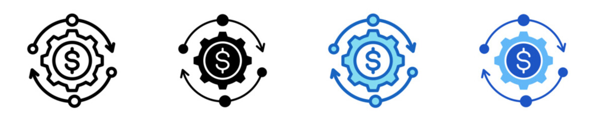 Lean Model  Icon Set Multiple Style Collection
