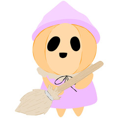 Pumpkin Witch Clipart 