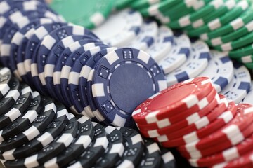 Poker Chips Chaos background for casino poker games concepts