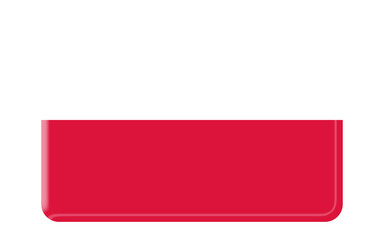 Republic of Poland Flag Icon | 3D Flag of Poland