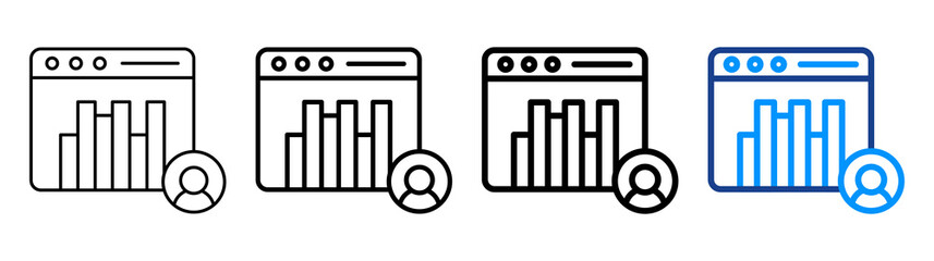 Website Traffic Icon Different Style Outline Collection Set