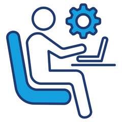It Manager Blue Icon