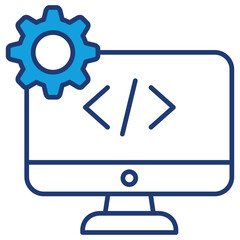Software Development Blue Icon