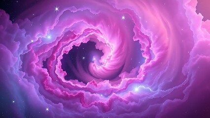 Cosmic Nebula Cloud Dreamy Space Background With Pink And Purple Hues For Science Fiction Fantasy Art And Wall Decor