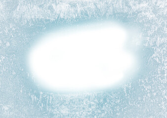 Beautiful ice frost patterns arranged as frame without background png file. Symbol of Christmas...