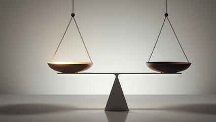 Justice Scales - Elegant Conceptual Balance Illustration for Legal, Financial, and Ethical Visuals