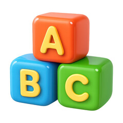 PNG Colorful alphabet blocks illustration.
