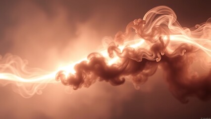 Abstract Smoke Flow - Fluid Motion Design, Ethereal Energy Background for Creative Projects and Visual Effects