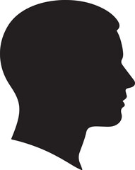 Silhouette of a man wearing a hat vector illustration