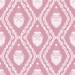 Christmas Ikat Seamless Pattern &bull; Bohemian Textile Design &bull; Christmas  tree &bull; Digital Background for Print and Crafts