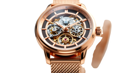 old watch isolated on white