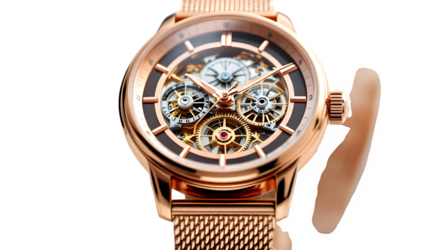 old watch isolated on white