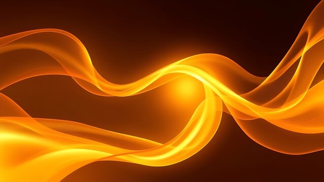 Dynamic Orange Wave - Abstract Flowing Light Background for Graphic Design and Creative Projects, conveying energy, passion, and a modern artistic flair for digital media. - Powered by Adobe