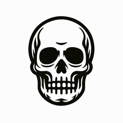 Fototapeta premium premium vector illustration tatoo silhouette of skull head