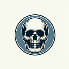 Fototapeta premium vector illustration of skull head
