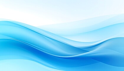 Naklejka premium Dynamic Abstract Blue Waves and Flowing Lines on White Background