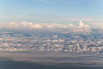white clouds in the blue sky