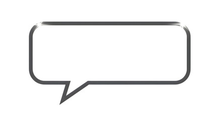 Naklejka premium Blank speech bubble with a gray outline, ready for your message! transparent png