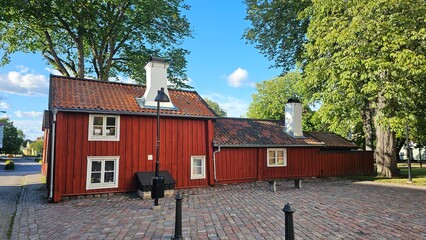 Sweden. Streets and houses in the city of Västervik in Sweden. Kalmar County. © Andrii