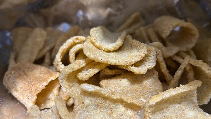 close up of vegetable crackers