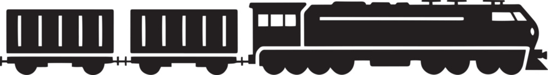 Train Silhouette A Symbol of Transportation and Progress Across the Countryside