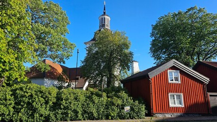 Sweden. Streets and houses in the city of Västervik in Sweden. Kalmar County. © Andrii