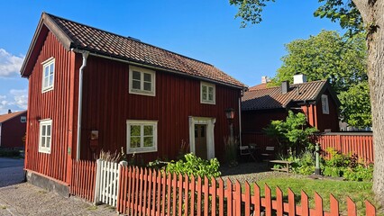 Sweden. Streets and houses in the city of Västervik in Sweden. Kalmar County. © Andrii
