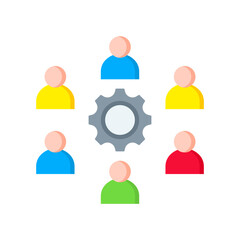 Work Force flat icon