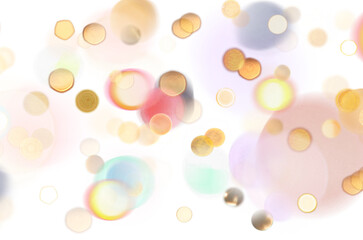 Christmas shining bokeh isolated on transparent background. Christmas concept, light bokeh for new year and christmas overlay background © Sami