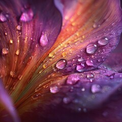 Macro photo of vibrant flower petal