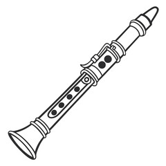 Clarinet Illustration for Musical Use