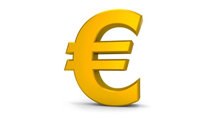 3D gold euro symbol