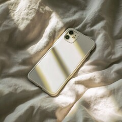 Macro shot of smartphone in white case 3