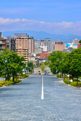 Naklejka premium 函館の坂道・二十間坂（北海道・函館市）