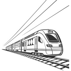 High-Speed Train Illustration