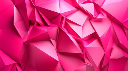 Abstract geometric pattern of vibrant pink triangles.