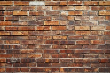 Obraz premium Rustic brick wall with weathered texture and aging mortar. AI generated