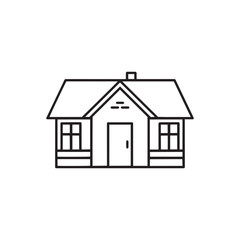 Cottage House Icon Representing Cozy Living Residential Property Rural Homes and Real Estate Design