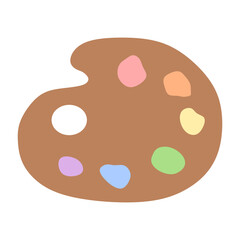 pastel color paint palette vector