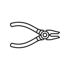 Pliers hand tool line icon