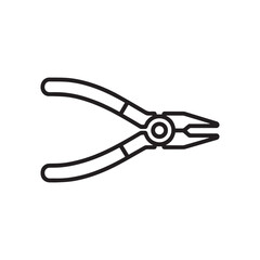 Pliers hand tool line icon