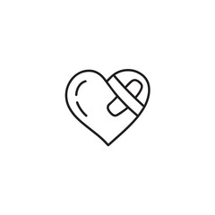 Heart with bandage icon