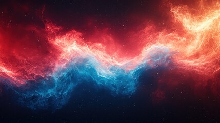 Fototapeta premium A pulsating digital canvas where abstract blue, vibrant mint, and delicate pink hues intertwine, creating a futuristic, cyberpunk aesthetic 